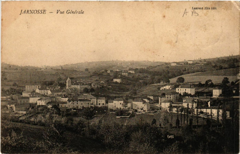 Carte postale ancienne Jarnosse - Vue Générale à Jarnosse