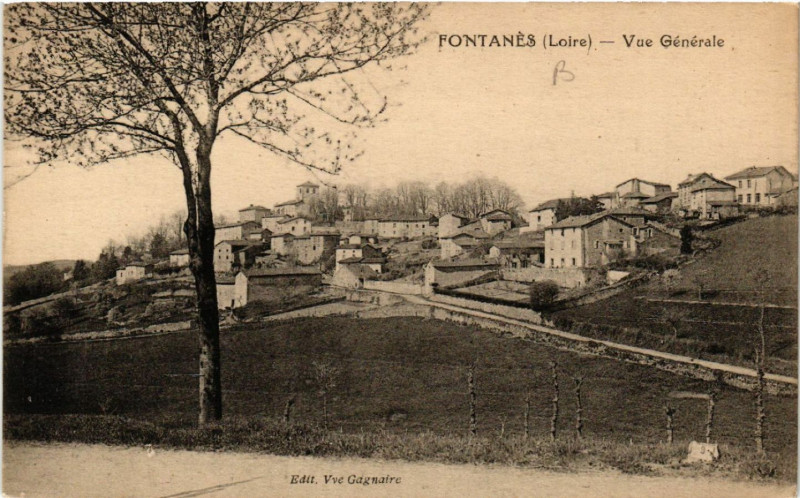Carte postale ancienne Fontanes - Vue Générale à Fontanès