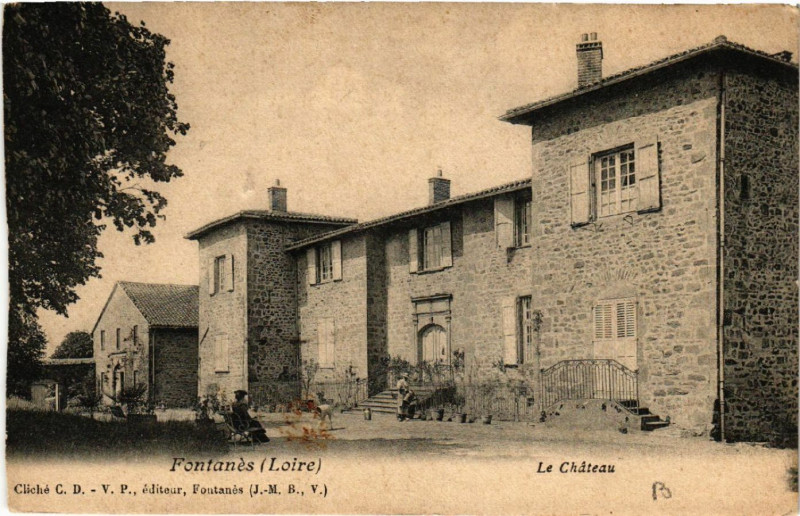 Carte postale ancienne Fontanes - Le Chateau à Fontanès