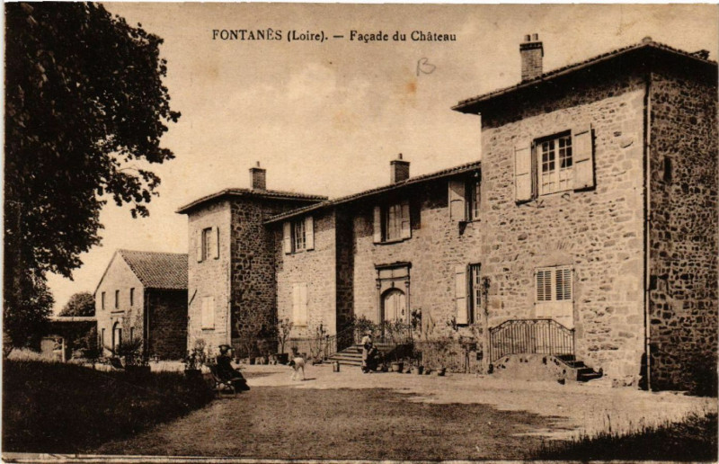 Carte postale ancienne Fontanes - Facade du Chateau à Fontanès