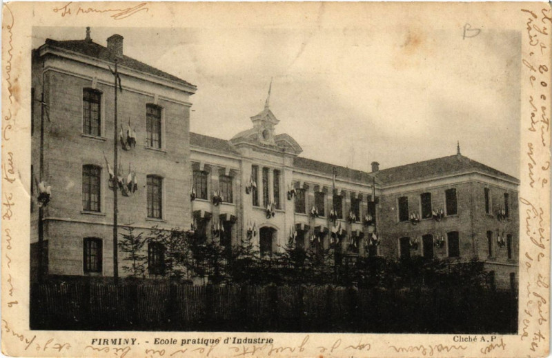 Carte postale ancienne Firminy - Ecole pratique d'Industrie à Firminy