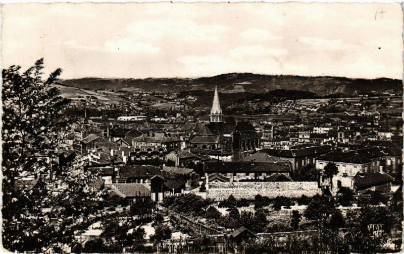 Carte postale ancienne Firminy - Vue générale à Firminy
