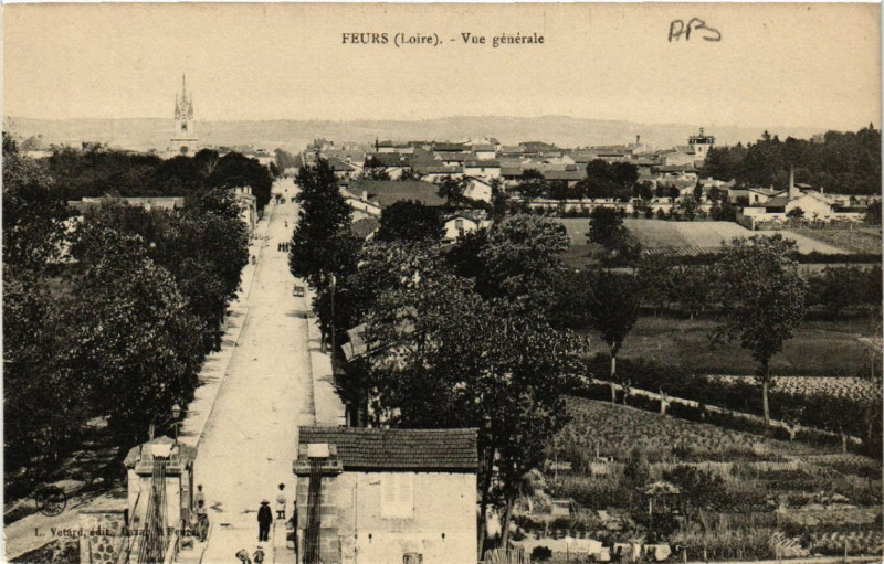 Carte postale ancienne Feurs - Vue générale à Feurs
