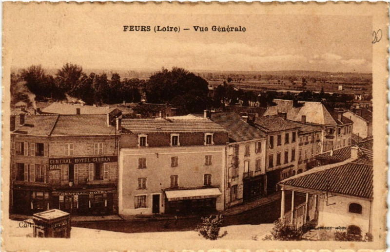 Carte postale ancienne Feurs - Vue Générale à Feurs