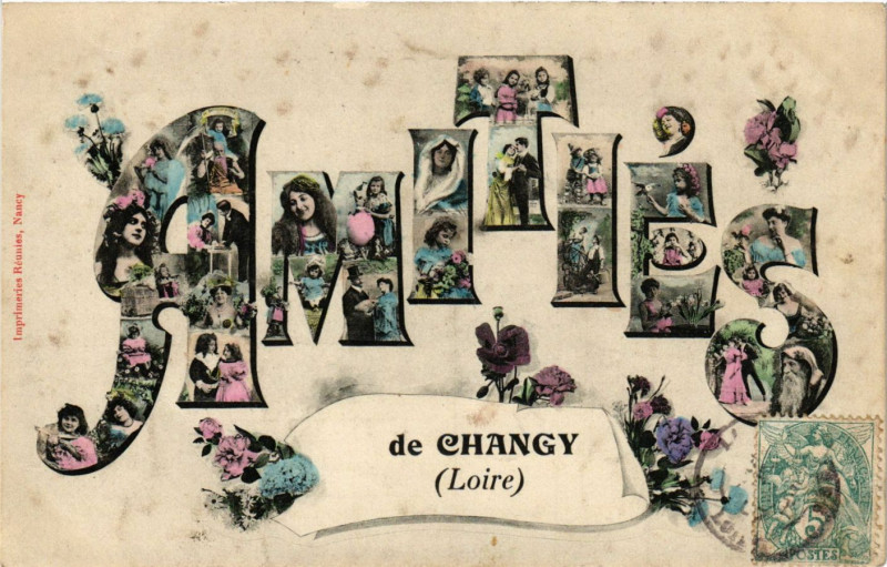 Carte postale ancienne Amitiés de Chagny