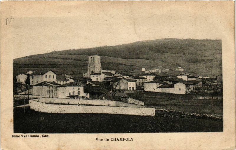 Carte postale ancienne Vue de Champoly à Champoly