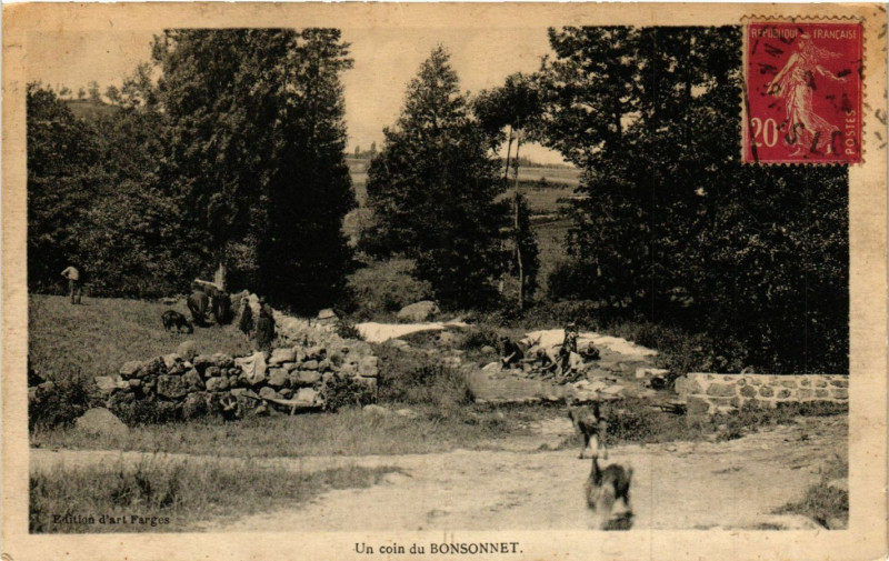 Carte postale ancienne Un coin du BONSONnet à Bonson