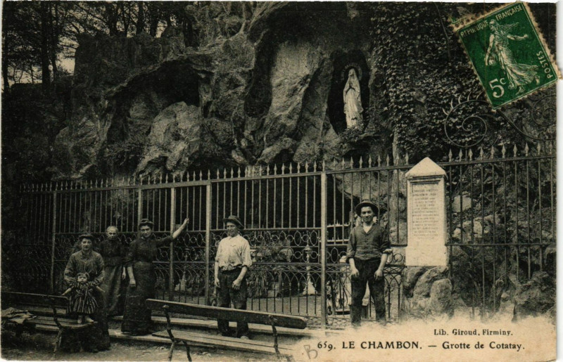Carte postale ancienne Le Chambon - Grotte de Cotatay