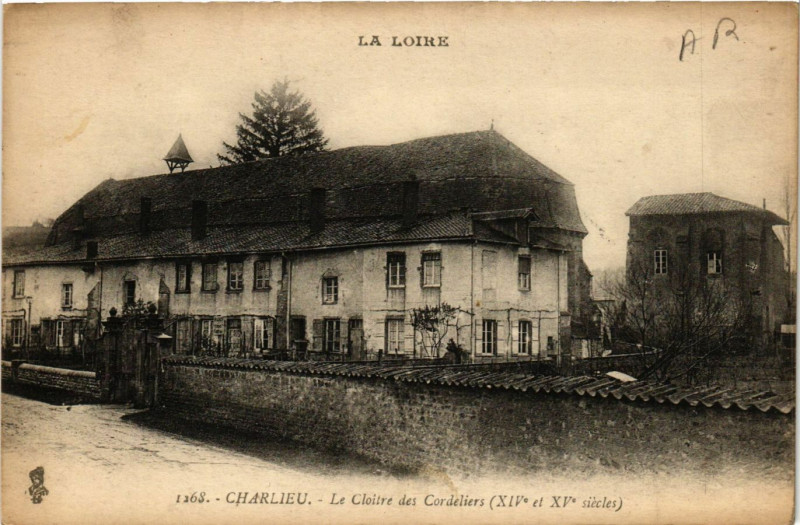 Carte postale ancienne La Loire-Charlieu-La Cloitre des Cordeliers (Xiv et Xv siécles) à Charlieu