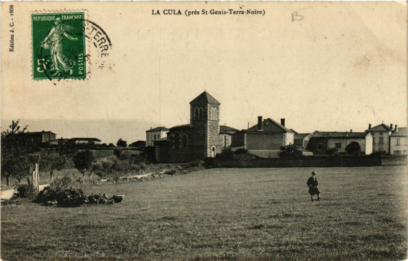 Carte postale ancienne La Cula (prés Saint-Genis-Terre-Noire)