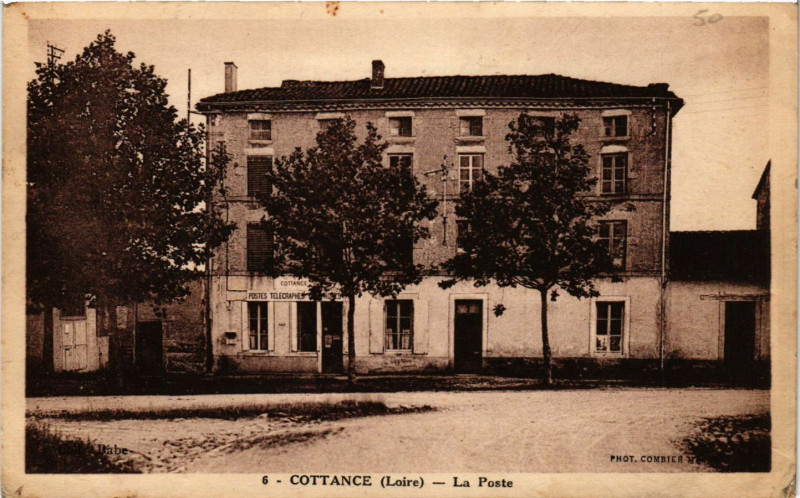Carte postale ancienne Cottance - La Poste à Cottance
