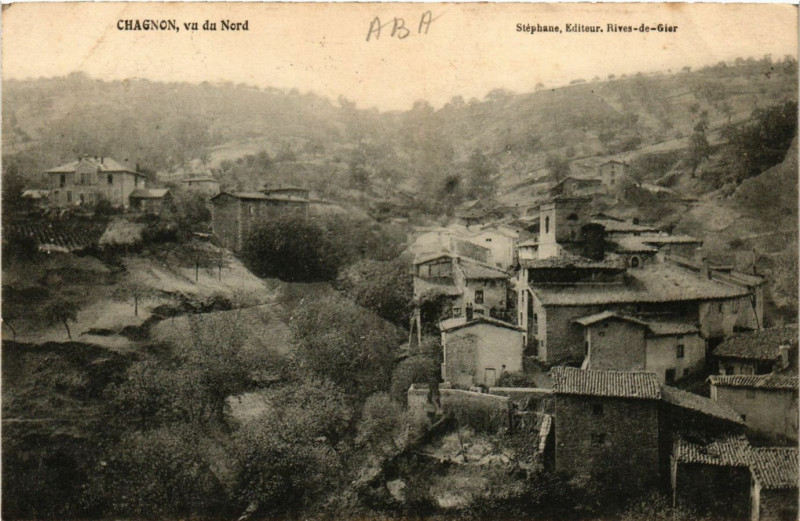 Carte postale ancienne Chagnon vu du Nord à Chagnon