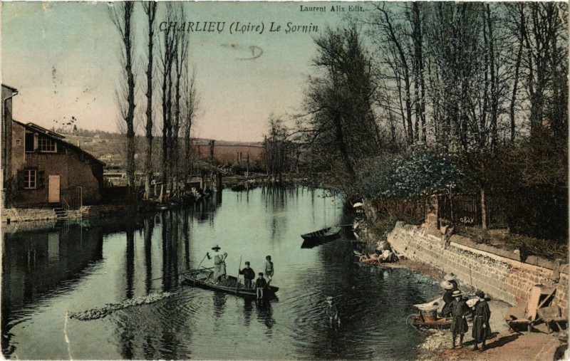 Carte postale ancienne Charlieu - Le Sornin à Charlieu