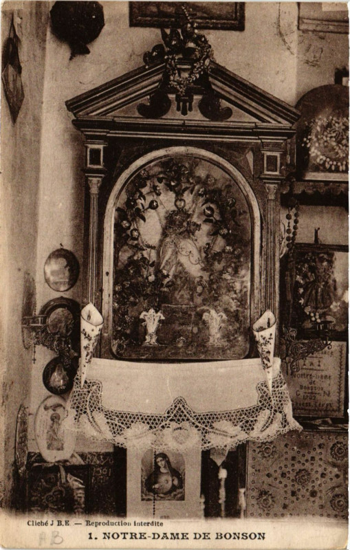 Carte postale ancienne Notre-Dame de Bonson à Bonson