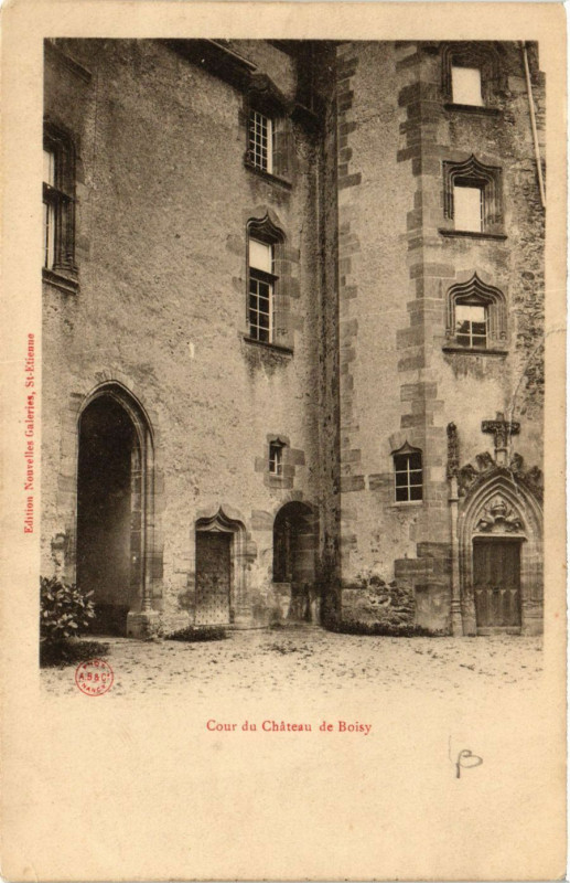 Carte postale ancienne Cour du Chateau de Boisy