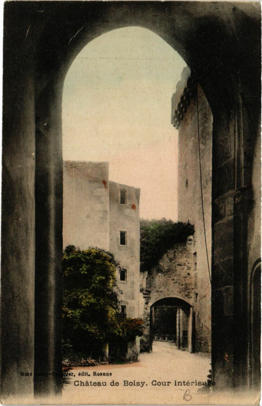 Carte postale ancienne Chateau de Boisy cour intérieure