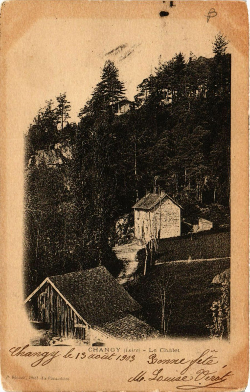Carte postale ancienne Changy - Le Chalet à Changy