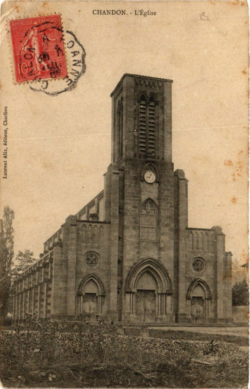 Carte postale ancienne Chandon - L'Eglise à Chandon