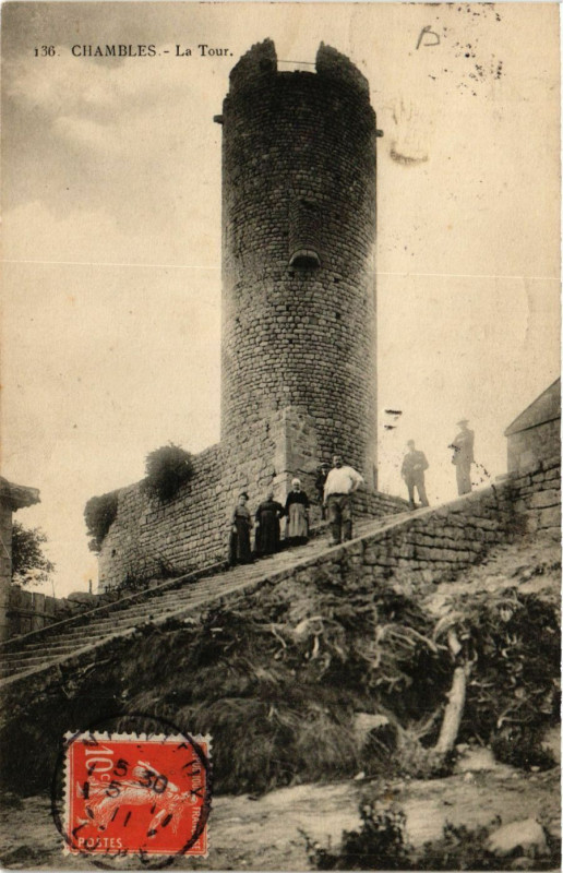 Carte postale ancienne Chambles - La Tour à Chambles