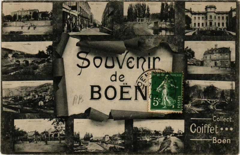 Carte postale ancienne Souvenir de Boen