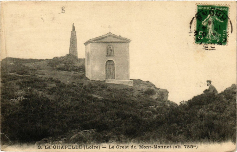 Carte postale ancienne La Chapelle - Le Crest du Mont-Monnet (alt. 785 m)