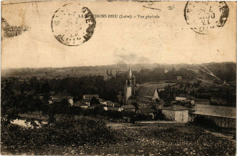 Carte postale ancienne La Benissons-Dieu - Vue générale