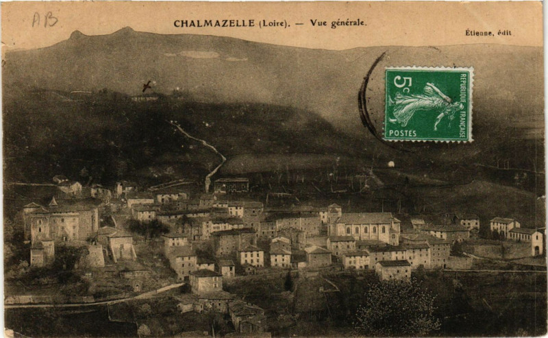 Carte postale ancienne Chalmazelle - Vue générale