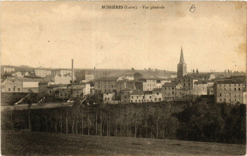 Carte postale ancienne Bussieres - Vue générale à Bussières