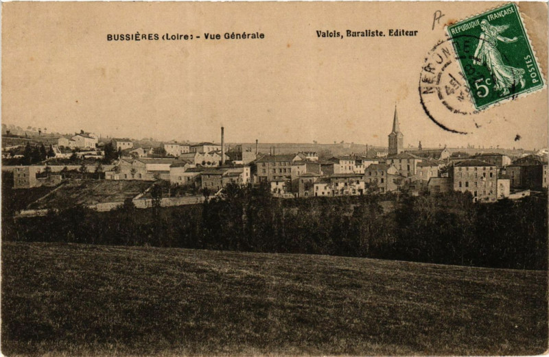 Carte postale ancienne Bussieres - Vue Générale à Bussières
