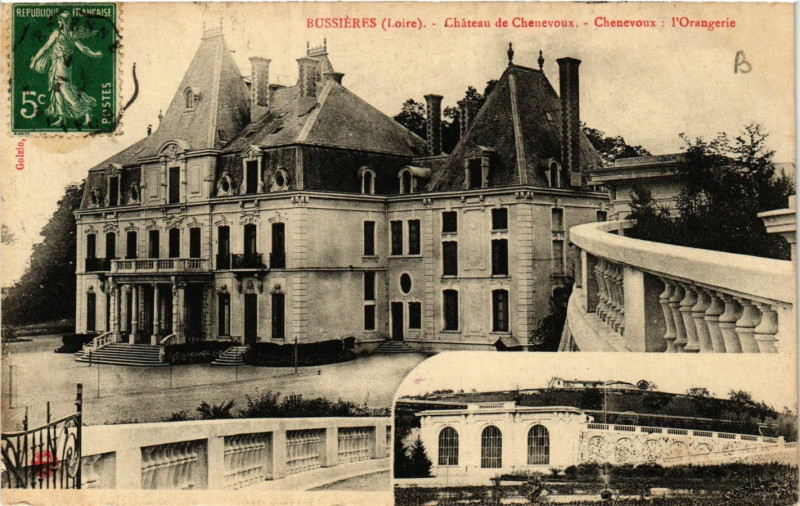 Carte postale ancienne Bussieres - Chateau de Chnevoux - Chenevoux-L'Orangerie à Bussières