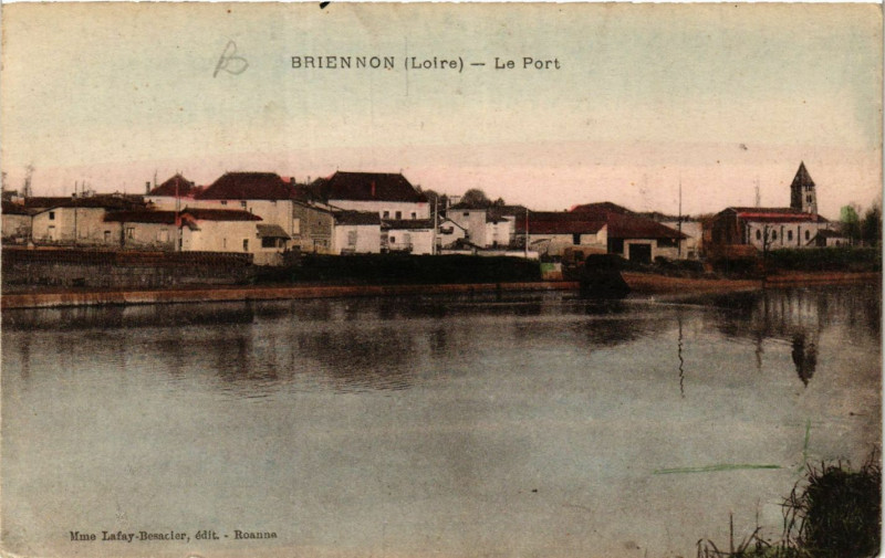 Carte postale ancienne Briennon - Le Port à Briennon