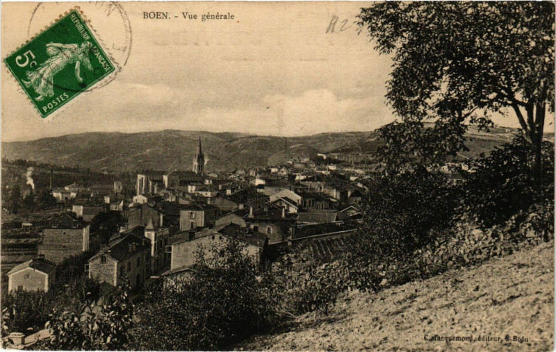 Carte postale ancienne Boen - Vue générale