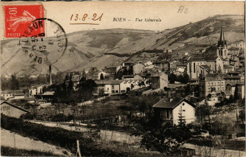 Carte postale ancienne Boen - Vue Générale