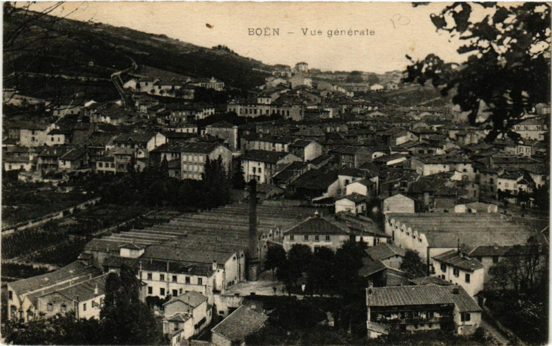 Carte postale ancienne Boen - Vue générale