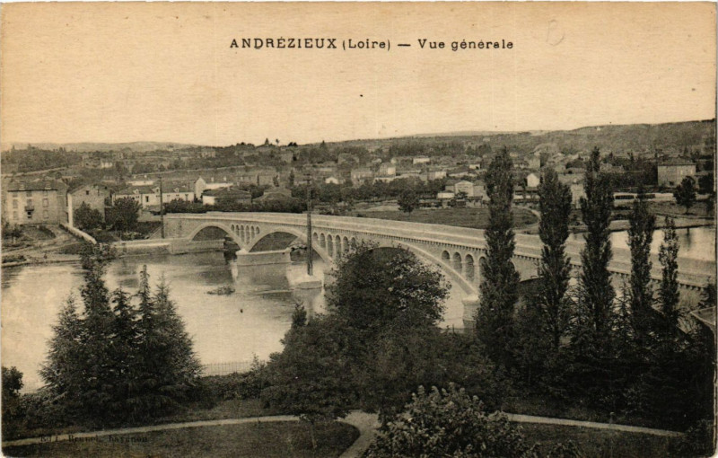 Carte postale ancienne Andrezieux - Vue générale