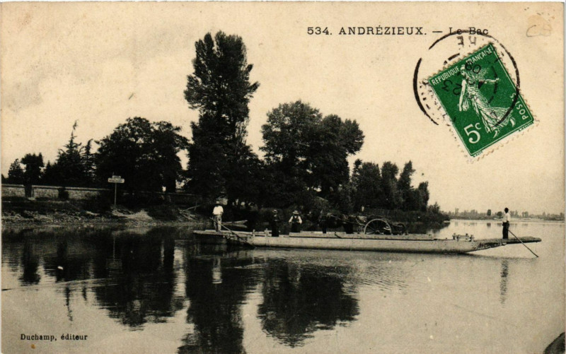 Carte postale ancienne Andrezieux - Le Bac