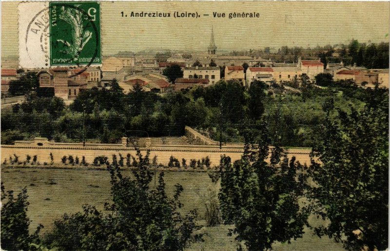 Carte postale ancienne Andrezieux - Vue générale