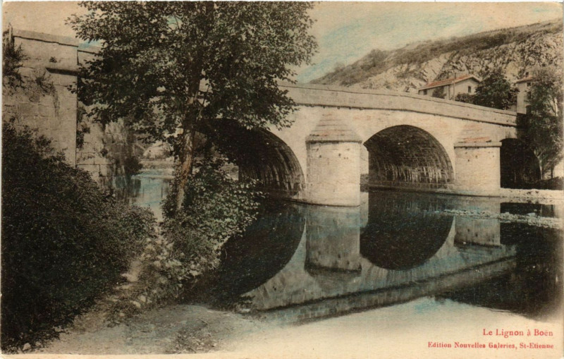 Carte postale ancienne Le Lignon a Boen