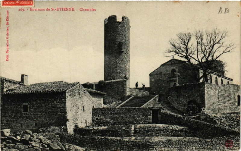 Carte postale ancienne Environs de St-Etienne - Chambles à Chambles