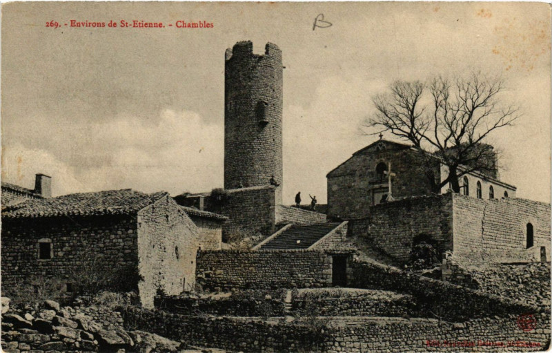 Carte postale ancienne Environs de St-Etienne - Chambles à Chambles