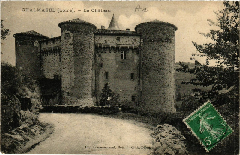 Carte postale ancienne Chalmazel - Le Chateau