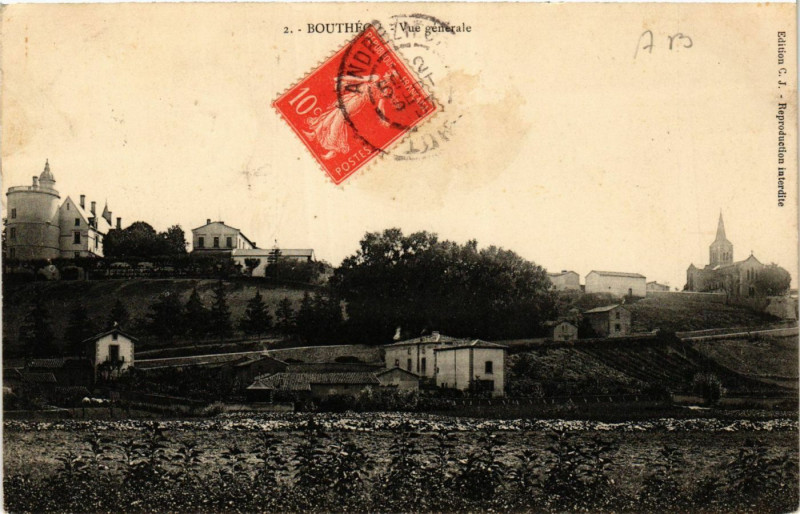 Carte postale ancienne Boutheon - Vue générale