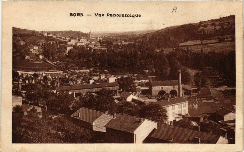 Carte postale ancienne Boen - Vue Panoramique