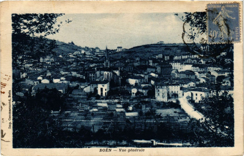 Carte postale ancienne Boen - Vue générale