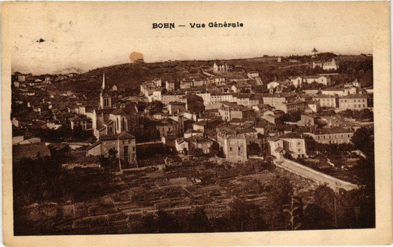 Carte postale ancienne Boen - Vue Générale