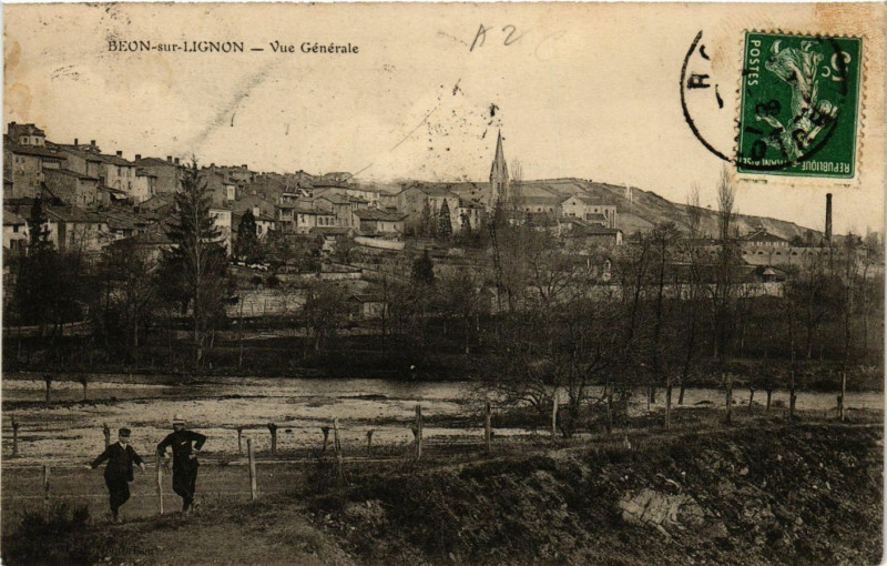 Carte postale ancienne Beon-sur-Lignon - Vue Générale