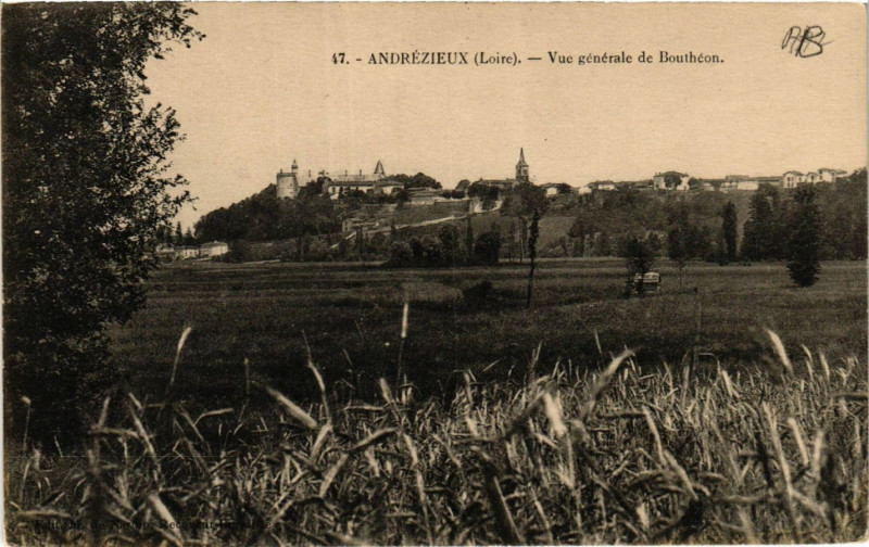 Carte postale ancienne Andrezieux - Vue générale de Boutheon