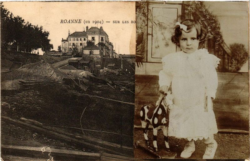 Carte postale ancienne Roanne Sur les Bords à Roanne