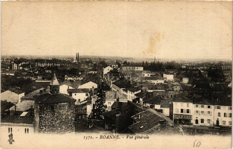 Carte postale ancienne Roanne Vue générale à Roanne
