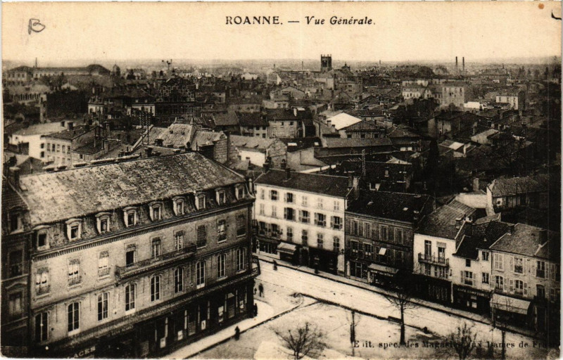 Carte postale ancienne Roanne Vue générale à Roanne